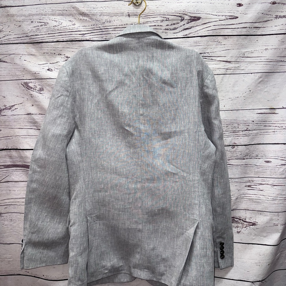 J. Crew Men's Gray Thompson Linen Blazer Size 40 - Picture 3 of 3